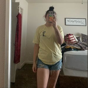 Pale yellow stussy shirt